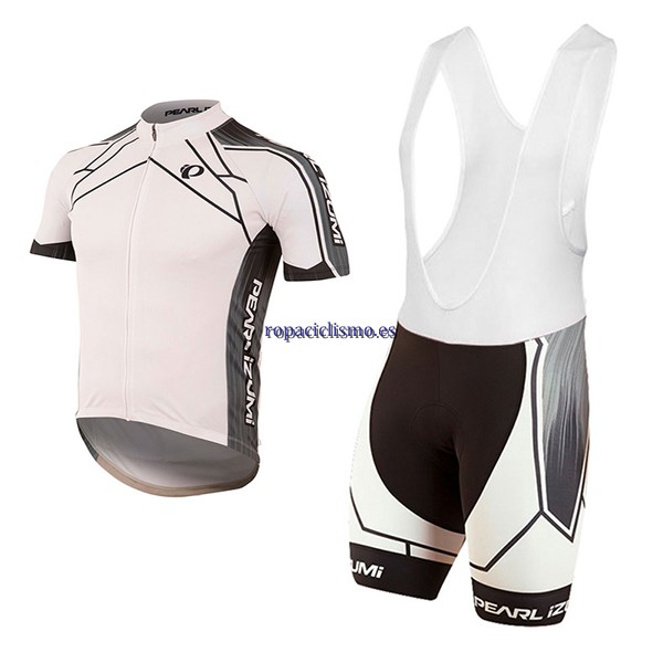 2017 Maillot Pearl Izumi Tirantes Mangas Cortas blanco